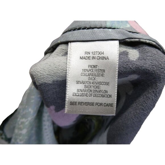 John Mark Shirt‎ Size XS Art To Wear Mixed Media Velvet Embroidered Floral Boho - Picture 12 of 16